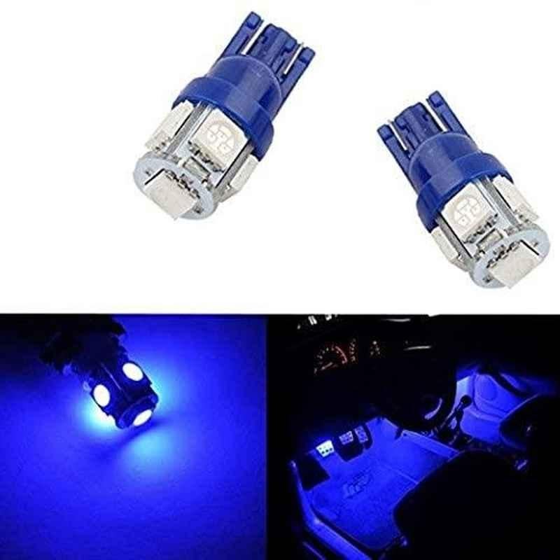 AOW 5 SMD (Blue) LED Parking Bulb Pilot Light/License Plate car Lights for Tata Indica (PAIR/DC-12V)