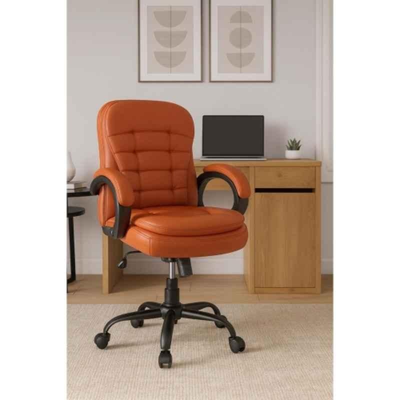 Zidle Gamma Faux Leather Tan Medium Back Ergonomic Chair