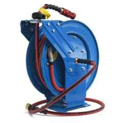 Zephyr 13mm 10m Rubber Red Heavy Duty Auto Retractable Steam Hose Reel with Dual Arm, ZSR1310DA