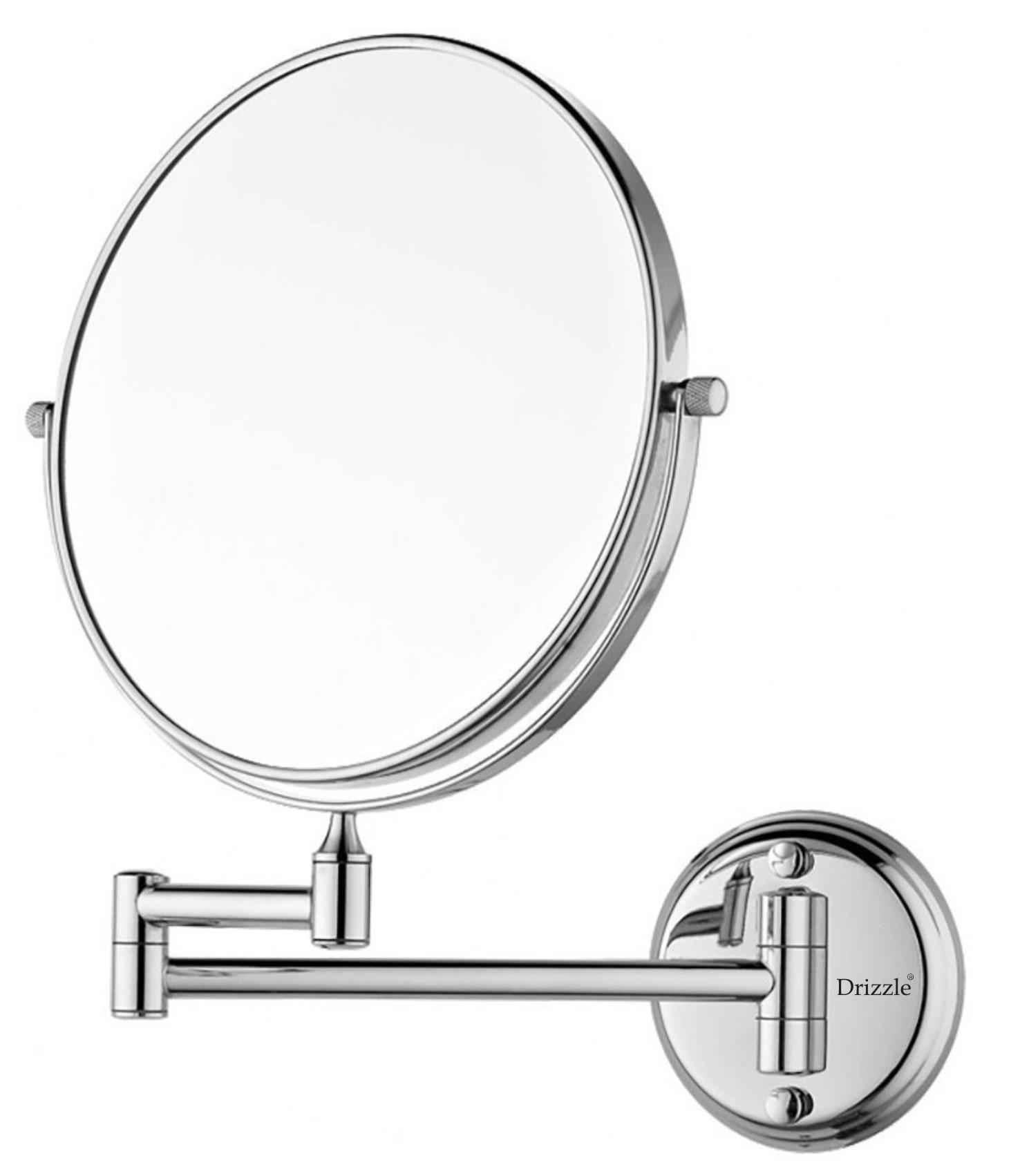 Buy Drizzle 35x26x6cm Silver 5x Magnifying Glass Double Sided Mirror For Shaving Makeup Online At Best Price On Moglix