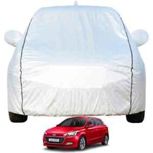 Allextreme Polyester Silver Car Cover with Mirror Pocket for Hyundai Grand i20 2019 & 2026 Models, PV-HEI20