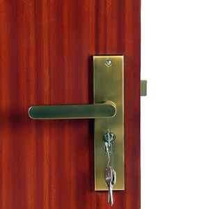 Handle Waala MG304 8 inch 60mm Stainless Steel Antique Brass Finish Cylindrical Plate One Side Key Mortise Door Lock Set