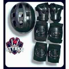 STYRKR Plastic & EVA Foam Black protection Kit Set for Helmet Skating, Cycling Guard Cycling KitKIT-725