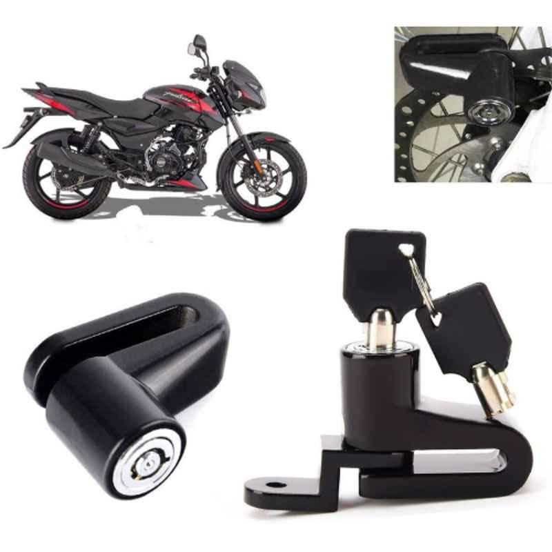 Auto Pearl Steel Black Heavy Duty Anti-Theft Disc Brake Lock for Pulsar, Lock_057