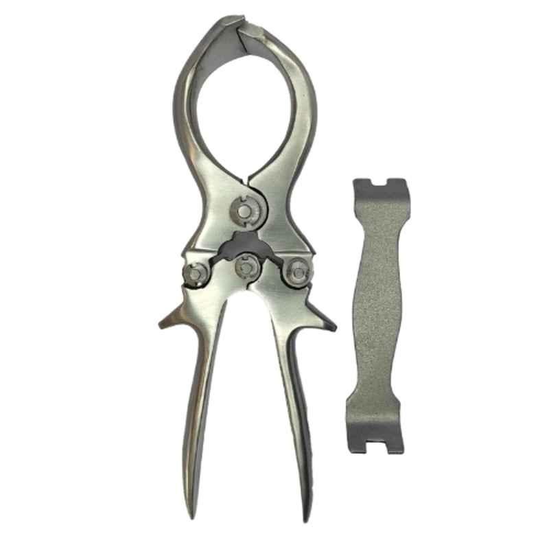 Forgesy 9 inch Stainless Steel Castrator Plier with Key for Animals Sheep & Goats, SBXDC545