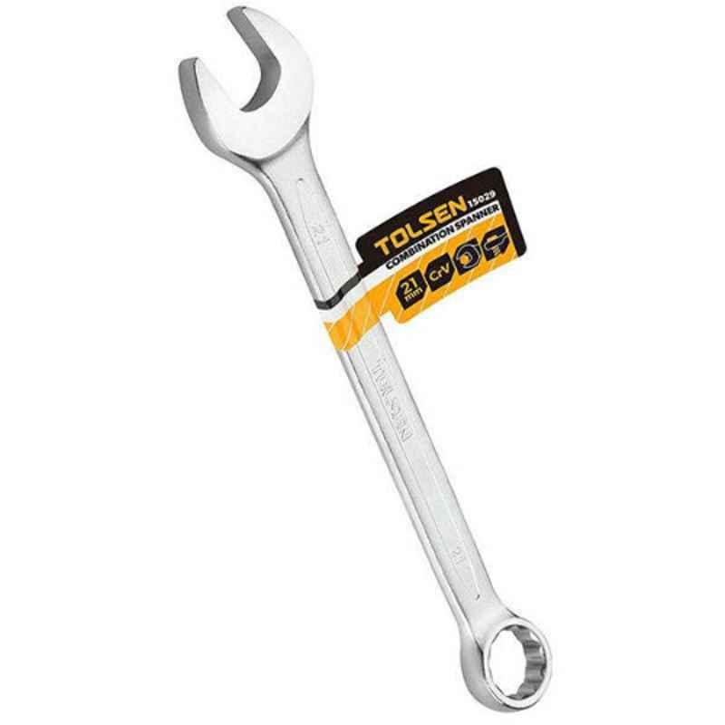Tolsen 29mm Chromium Vanadium Steel Chrome Plated Combination Spanner, 15037