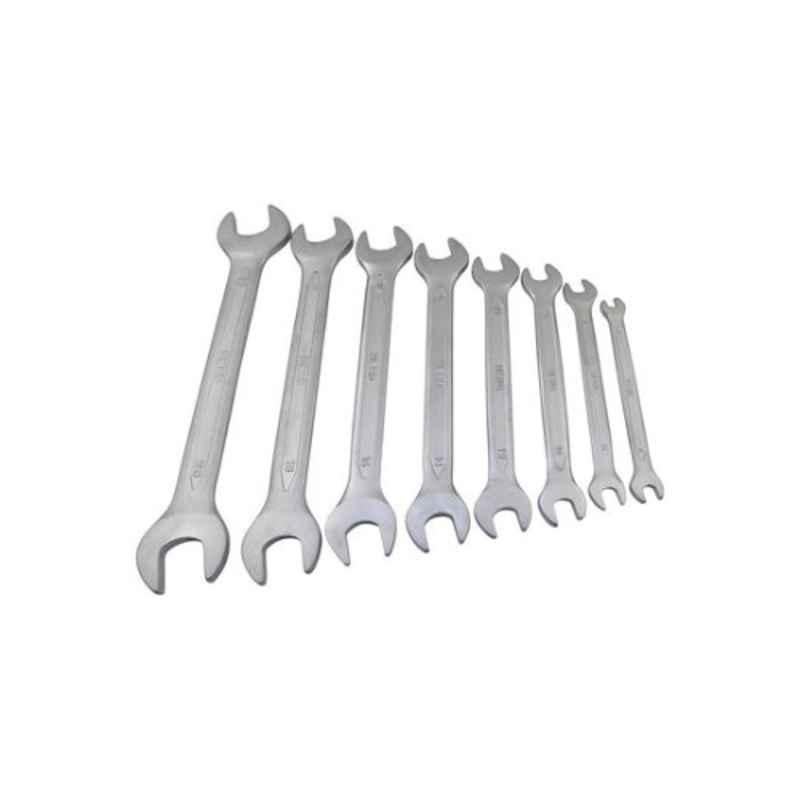 Hero DOS 6-22 8Pcs Metal Silver Double Open End Spanner Set