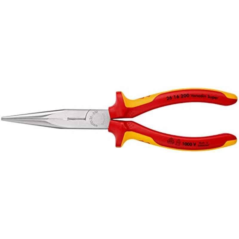 Knipex Tools Snipe Nose Side Cutting Pliers, 200 mm, 26 16 200, 1 Piece
