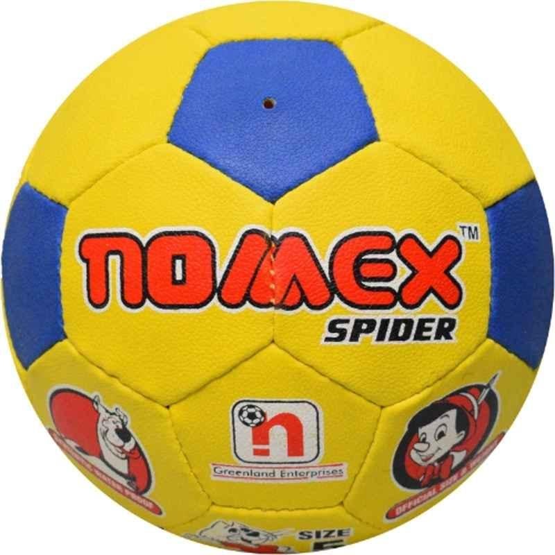 Nomex Spider Rubber Yellow & Blue Football, Size: 5