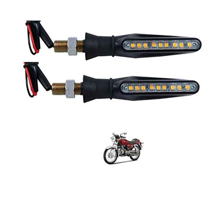 Kozdiko 4 Pcs Plastic Front & Rear Side Sleek Yellow Bike Indicator Set for Hero Splendor Pro Classic