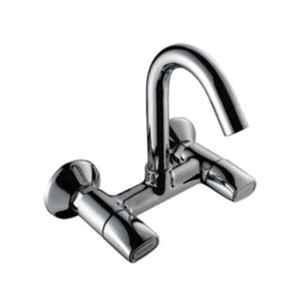 Hindware Cedar Stainless Steel Chrome Wall Mounted Sink Mixer with Swivel, F720020CP