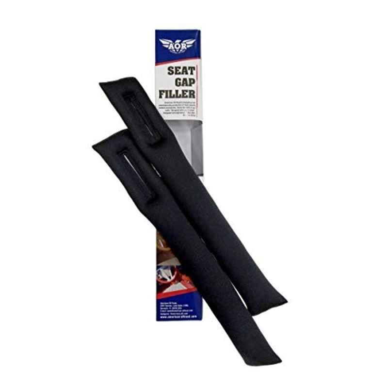 AOR 2Pcs Polyester Black Seat Gap Filler, 444456784