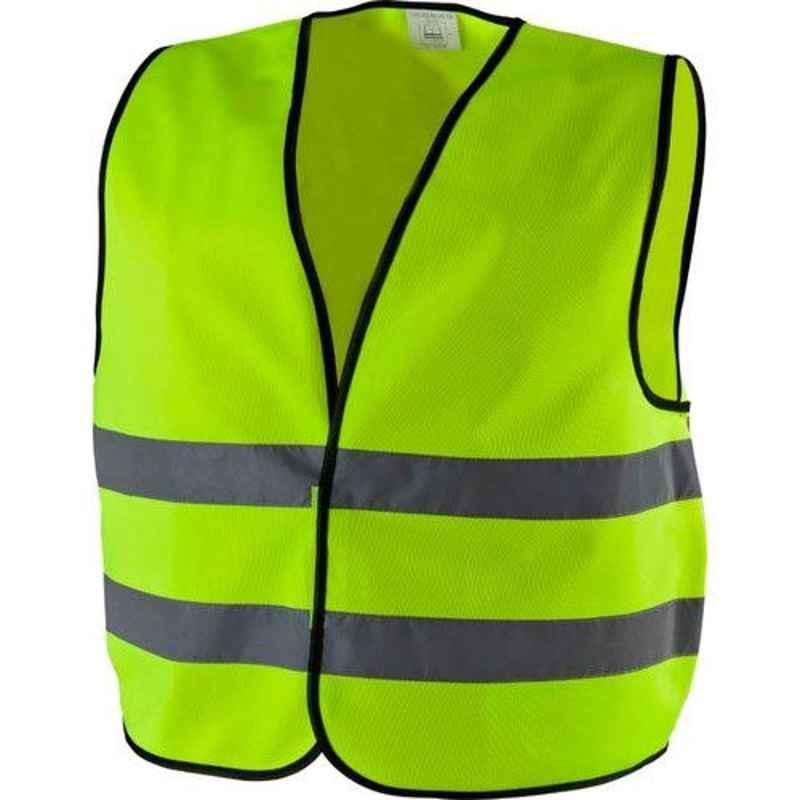 Evion Green Polyester Safety Jacket with 2 inch Reflective Tape, JG1
