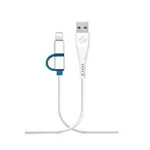 Zebronics ZEB-UMLC1201 1.2m Two in One Cable with Micro USB & Lightning Connector