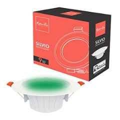 Fybros Silvio Plus 9W Aluminium Green Round LED Ceiling Light, FLS5836B (Pack of 2)