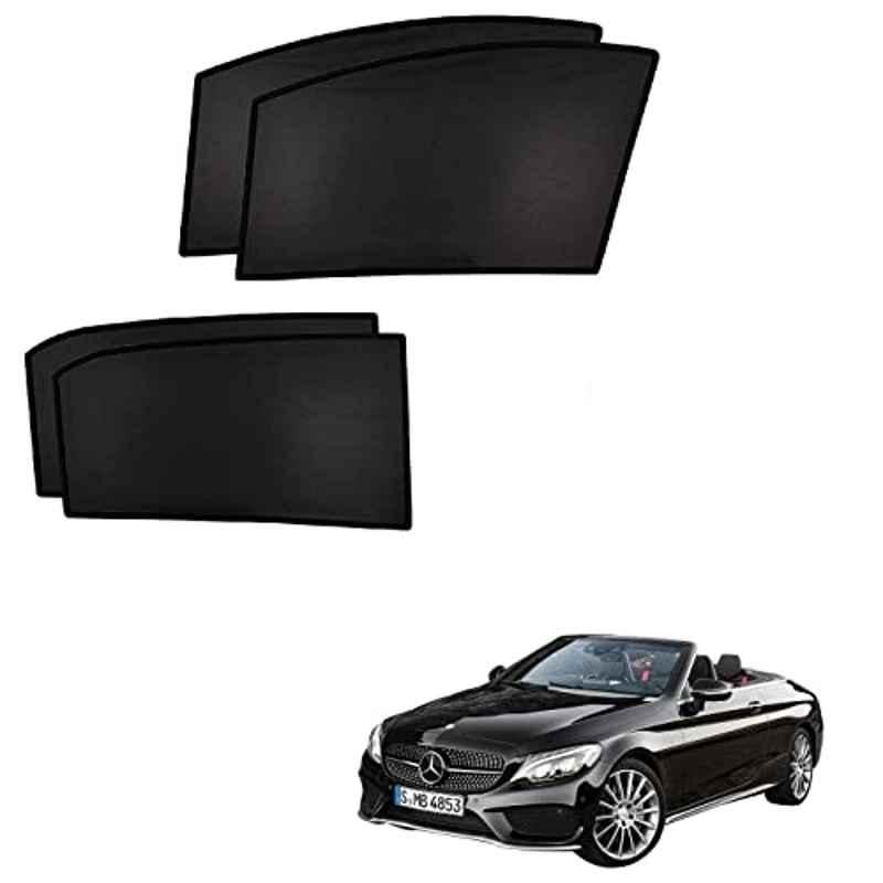 Kozdiko 4 Pcs Custom Fit Non Magnetic Curtains Mesh Car Sun Shade Set for Mercedes Benz E-Class Cabriolet