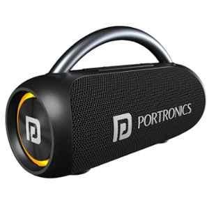 Portronics Radiant 30W TWS HD Clarity Sound Black Wireless Bluetooth Portable Speaker with In-Built Mic, 6 hrs Playtime & Dual Driver, POR-2069