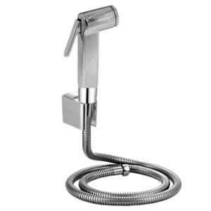 Elegant Casa ABS Silver Chrome Handheld Bidet Health Faucet Gun with Wall Hook & 1m Hose Pipe