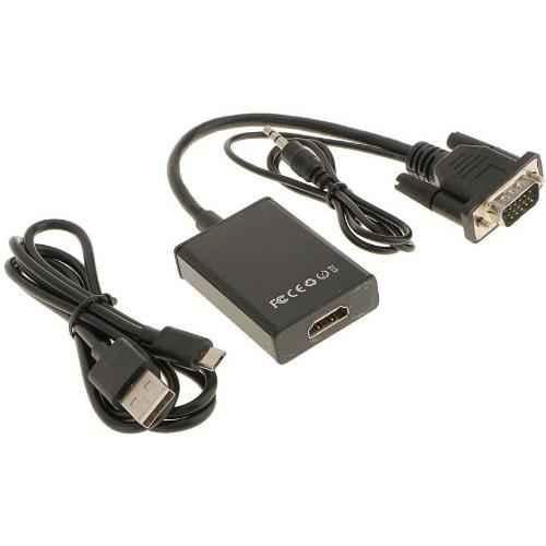 TERABYTE TV-out Cable Hdmi to vga Adapter Cable HDMI Male to VGA Female  Video Converter Adapter Cable (Black) - TERABYTE 