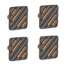 Plantex Knobs for Drawers/Drawer Knobs for Cabinets/Pull-Push Knobs for Kitchen/Bedroom Drawer (Pack of 4) SH-434, Rose Gold & Grey