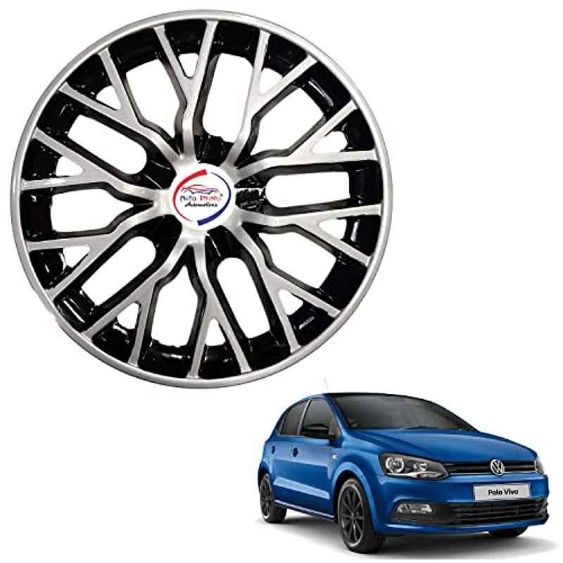 Auto Pearl 4 Pcs 15 inch ABS DC BBR45 Hubcap Wheel Cover Set with Retention Ring for Volkswagen Polo Vivo GT