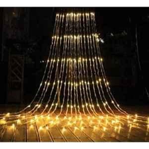 Sp Lights 10x10ft Warm White Waterfall Mode Curtain String Light with Multi Function Modes