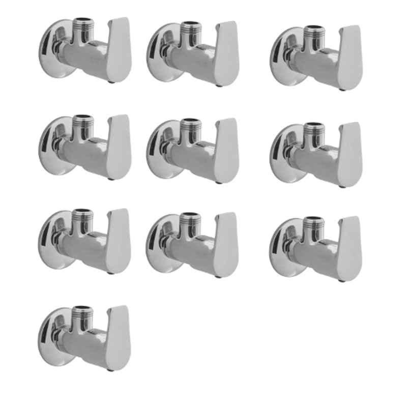 Marcoware Premia Brass Angle Valve with Wall Flange (Pack of 10)