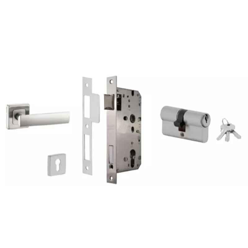 Dorset ML Series Eden 60mm Stainless Steel Door Handle Lock Set with Both Side Key Cylinder (Pack of 4)