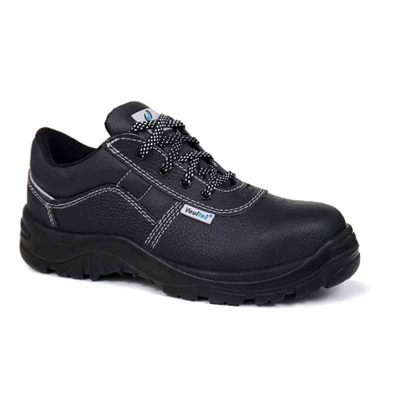 Vaultex SGE Leather Black Safety Shoes, Size: 42