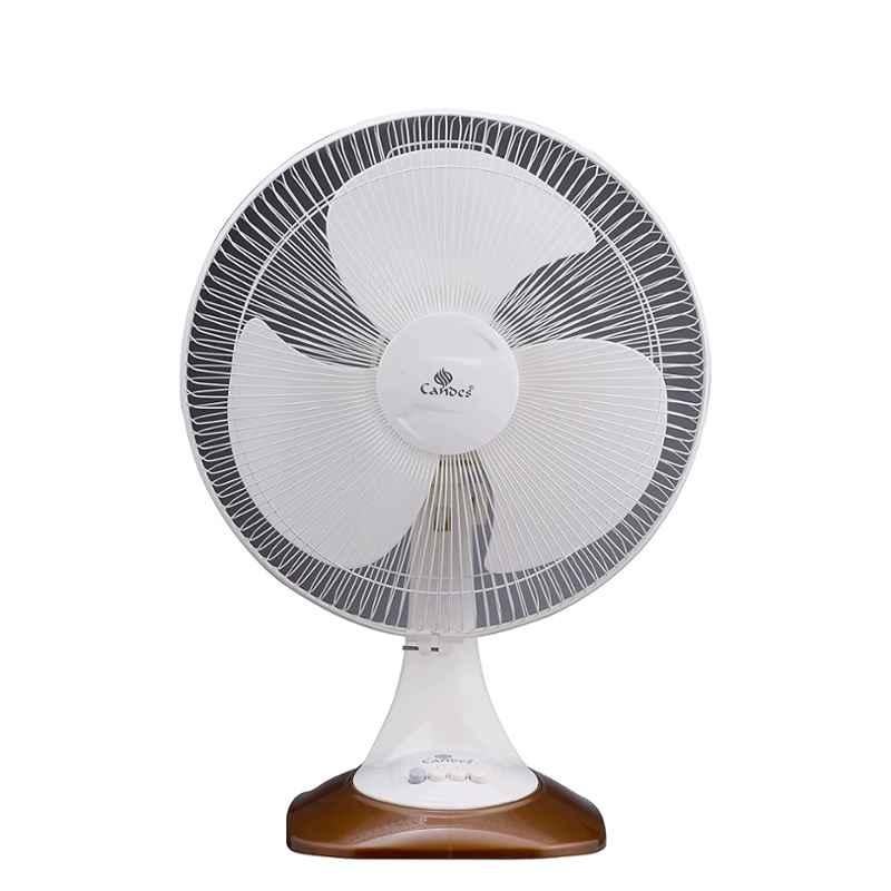 Candes Desker 80W Golden Ivory Automatic Oscillation Table Fan, Sweep: 400 mm