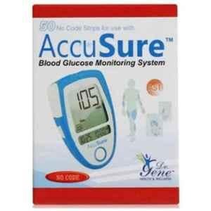 AccuSure Blue Glucometer 50 Pcs Test Strips