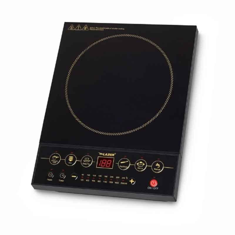 Lazer Stellar 2000W Black Push Button Induction Cooktop STELLARICBLK