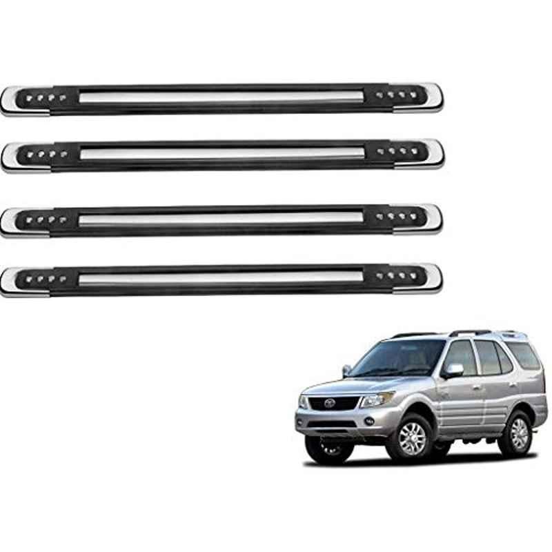 Kozdiko 4 Pcs Designer Black Bumper Protector Set for Tata Safari, Koz-65947
