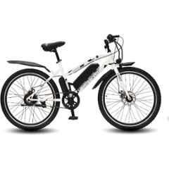 Matelco UNISEX EA26 7.8Ah 26 inch White & Black Single Speed Electric Cycle with Li-ion Battery, Speed: 28 km/hr
