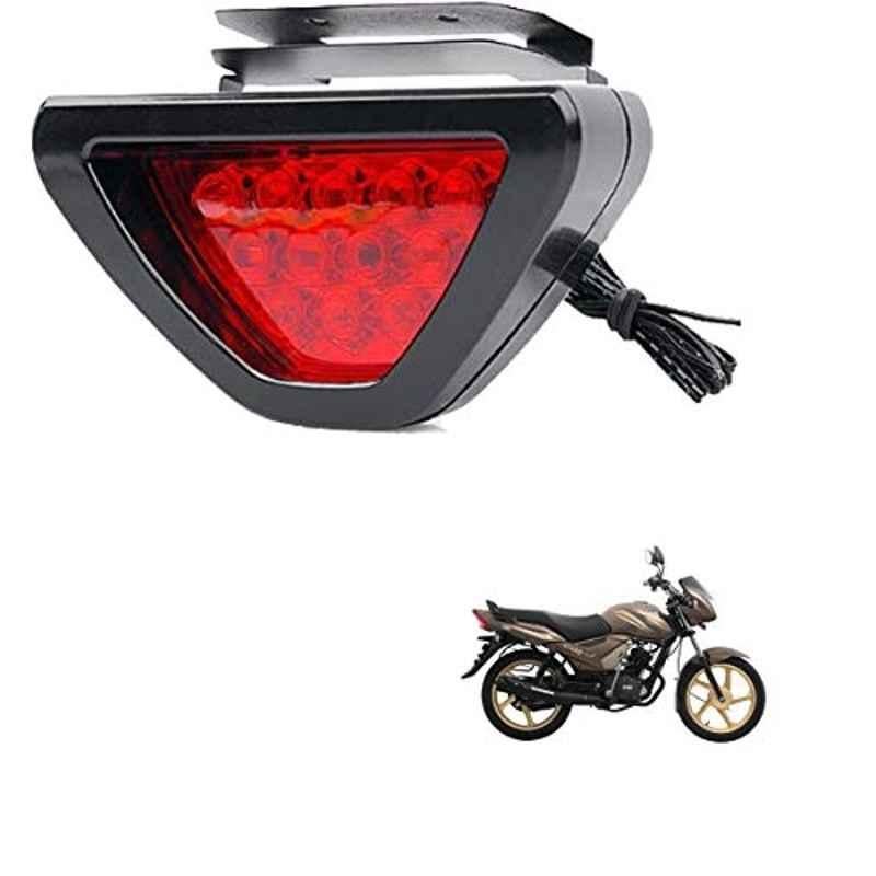 Kozdiko 12 LED Triangle Shape Bike Brake Light with Flash Mode for TVS Star City Plus, koz_94753