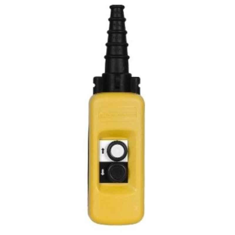 Schneider 1-NO Plastic Yellow 2 Push Button Pendant Control Station, XACA271