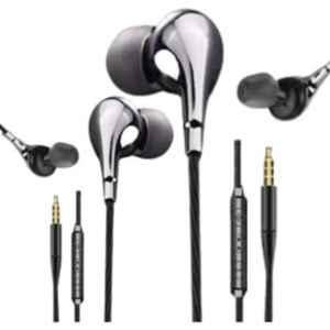 Tiitan S10 Black Wired Earphones & Wired Headset with Mic Combo