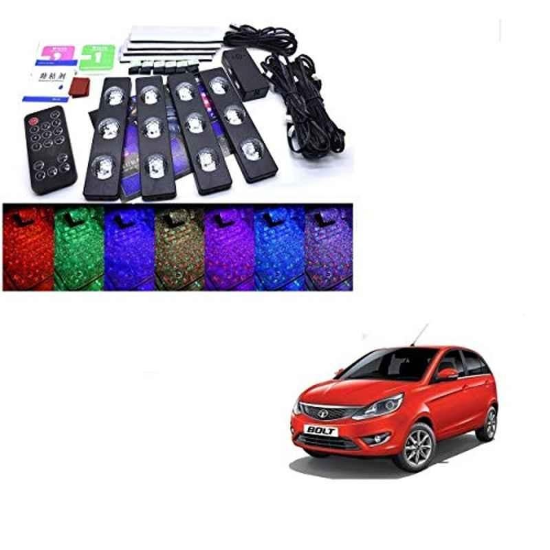 Kozdiko 4 Pcs Plastic LED Car Starlights Kit with 7 Different Colors for Tata Bolt