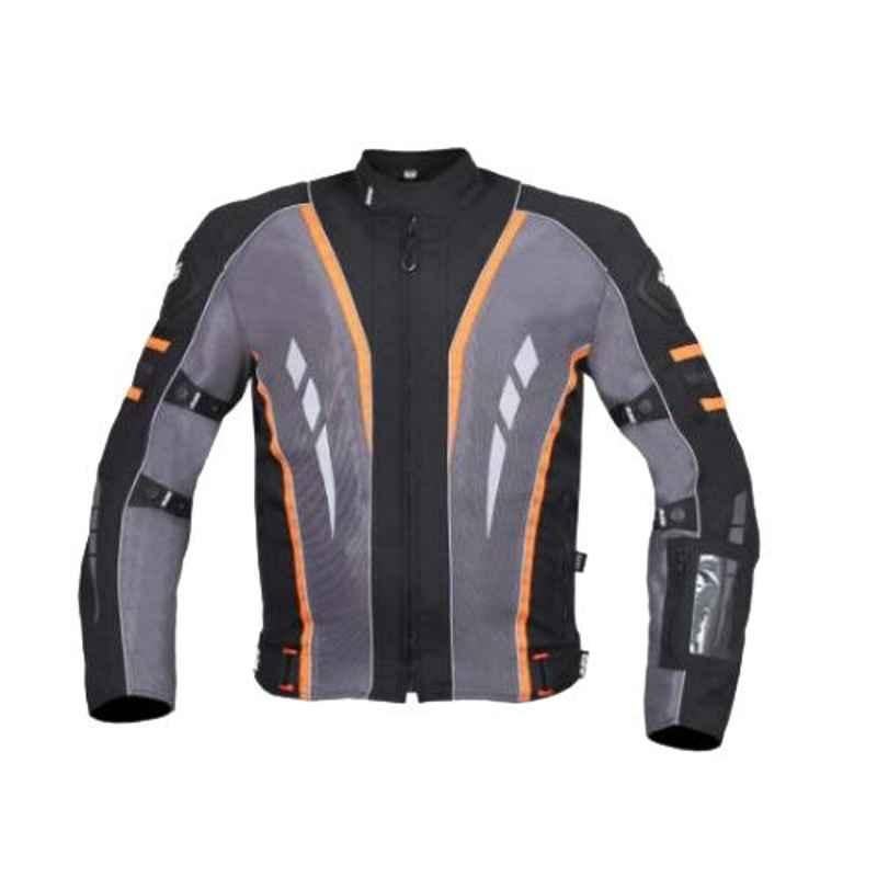 Biking Brotherhood Orange Rubberized Navigator Jacket, Size: 3XL
