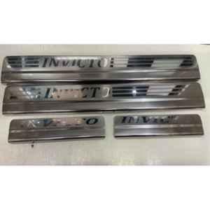 SureStrive 4 Pcs Stainless Steel Silver Footstep Sill Plate Set without LED for Maruti Suzuki Invicto All Model
