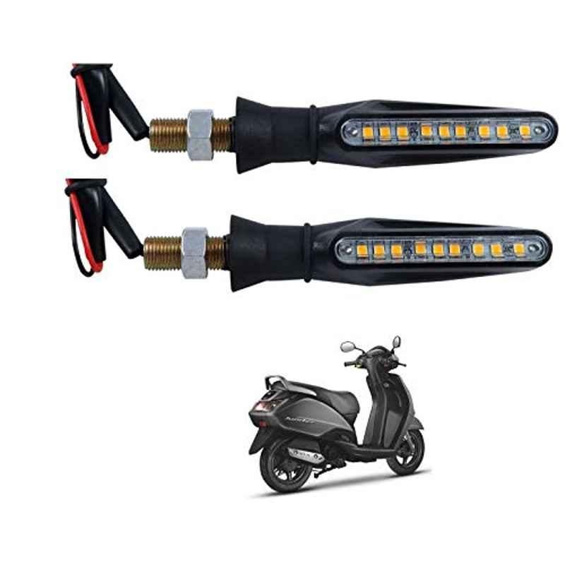 Kozdiko 4 Pcs Plastic Front & Rear Side Sleek Yellow Bike Indicator Set for TVS Jupiter 125