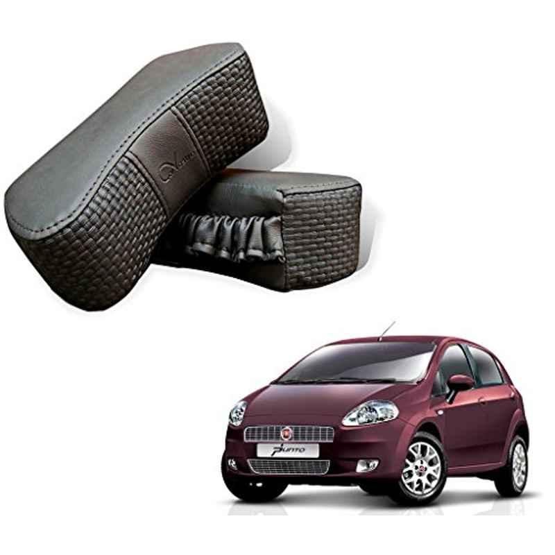 Kozdiko 2 Pcs Memory Foam Grey Car Vastra Neck Rest Cushion Set for Fiat Punto, koz_5365