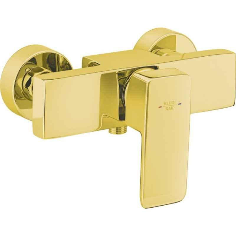 Kludi Rak Profile Star Brass Gold DN15 Single Lever Shower Mixer, RAK14105.GD1