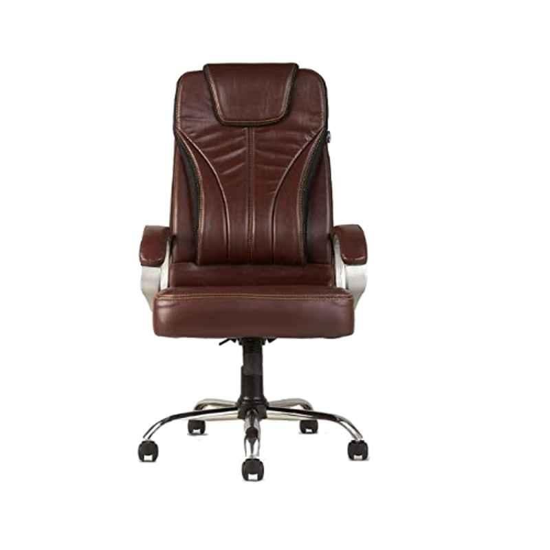CELLBELL Franco C51 Leatherette High Back Wooden Brown Executive Chair, CBHKFOC1002