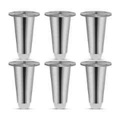 Plantex Sofa Legs/Sofa Stands for Legs/Legs for Furniture/Set of 6 Pcs of Sofa Legs Chrome
