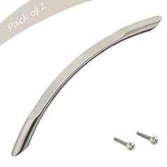 Aquieen 160mm Malleable Silver Matte Wardrobe Cabinet Pull Handle, KL-709-160 (Pack of 2)
