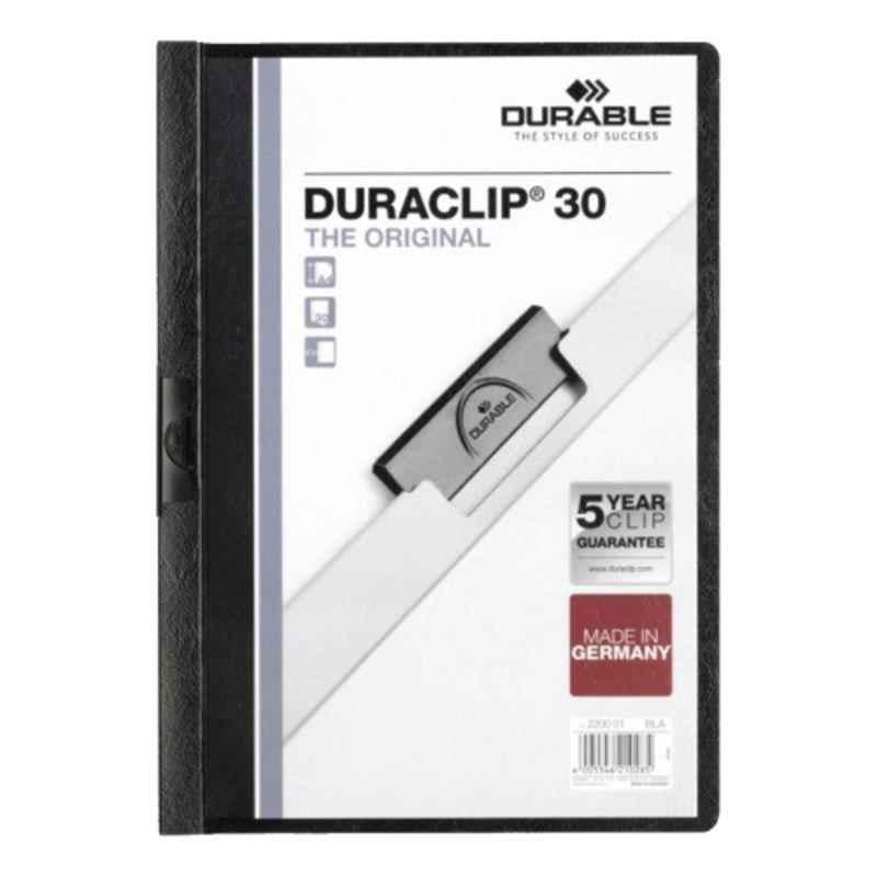 Durable Duraclip 30 A4 Black Clip Folder, 2200-01