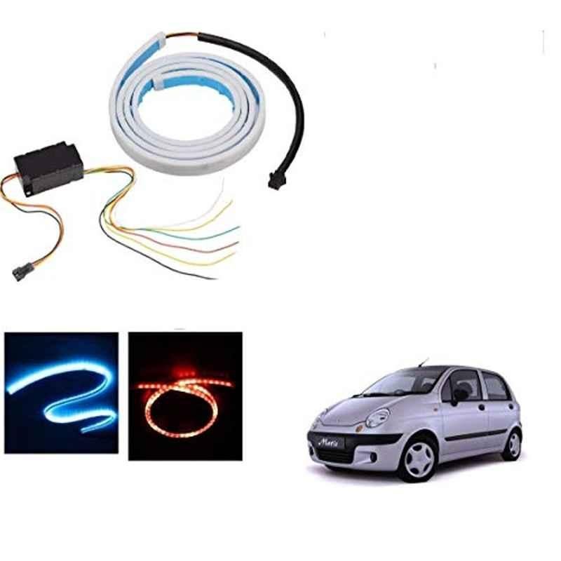 Kozdiko 12V Plastic Multicolour Streamer Brake Tail & Turn Signal LED Strip Light for Chevrolet Matiz
