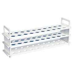 ELECOPTO 20mm 3 Tier Polypropylene Test Tube Stand with 20 Holes