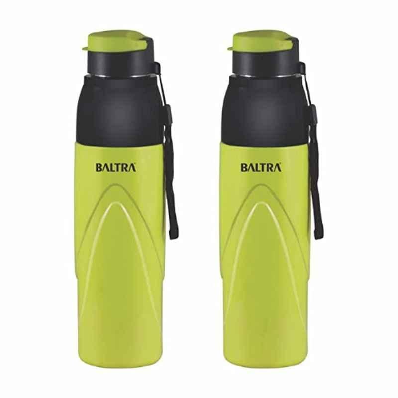 Baltra Thrust 850ml Stainless Steel Lime Hot & Cold Water Bottle, BSL-29 (Pack of 2)